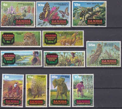 DB1 Anul conservarii naturii 1972 Zambia 12 v. MH urme sarniera foto