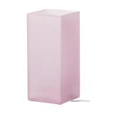 Veioza sticla, 6 W, 10 x 22 cm, lumina de atmosfera, Roz
