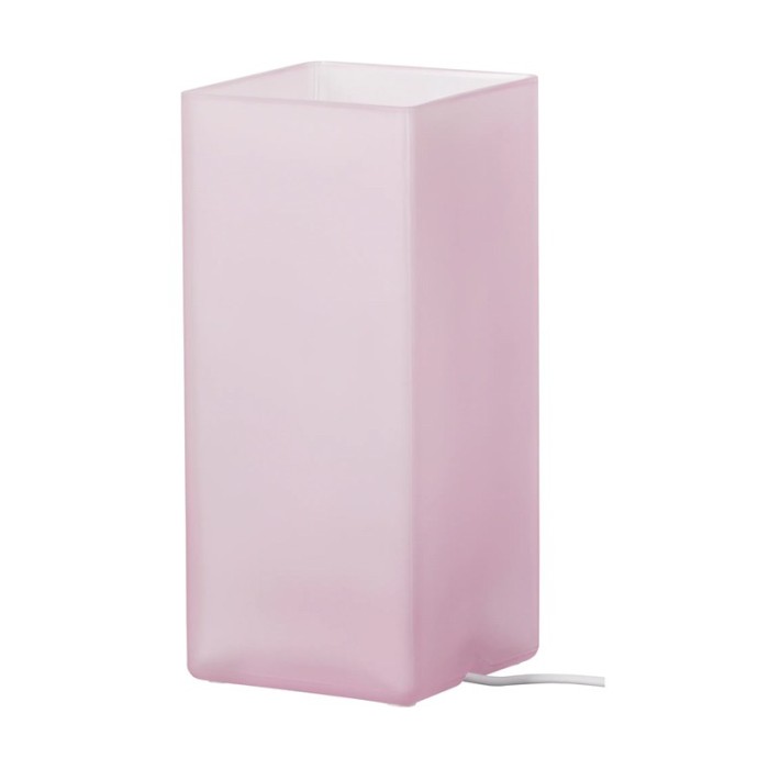 Veioza sticla, 6 W, 10 x 22 cm, lumina de atmosfera, Roz