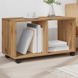 VidaXL Dulap cu roți, stejar artizanal, 72x33x42,5 cm, lemn prelucrat