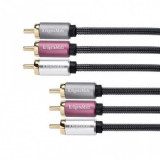 Cablu audio video 3 x RCA T-T 3m, KM0308, Oem