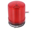 Semnalizator luminos QLIGHT S80LS-12/24-R, Flash, Roșu, LED, IP65, 10-30V DC