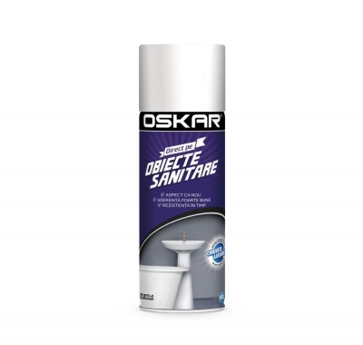 Spray vopsea Oskar Direct pe obiecte sanitare 400 ml foto