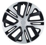 Set 4 Capace Roti 15 inch (R15) Raven Gri-Negru cu inel cromat