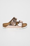 Birkenstock slapi de piele Arizona SFB femei, culoarea roz, cu toc drept, 952091