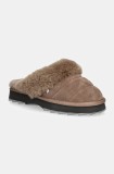 Emu Australia papuci din piele intoarsa Ornate culoarea bej, W13131.MUSH