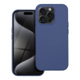 Husa Compatibila cu Apple iPhone 15 Pro Max iberry Candy Soft Albastru Inchis, Silicon, Carcasa