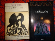 Franz Kafka -America +Verdictul si alte povestiri (Metamorfoza /Un medic de tara /La galerie / In fata legii /Colonia penitenciara /Unsprezece feciori