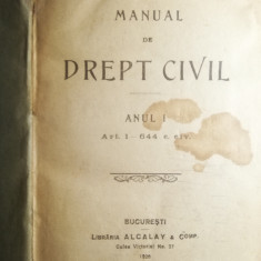 Manual de drept civil anul i 1920 m a dumitrescu