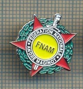 Y 1096 INSIGNA - MILITARA -FEDERATION NATIONALE ANDRE MAGINOT -,,FNAM&amp;quot; - FRANTA foto