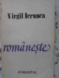 Rom&acirc;nește - Virgil Ierunca, Humanitas 1990, Filosofie Rom&acirc;nească, 267 Pagini, Carte Necartonată