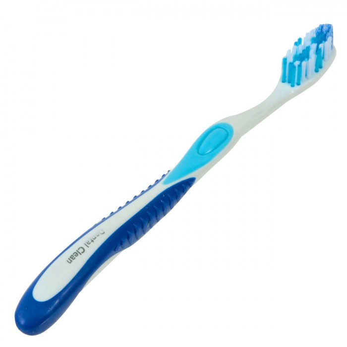 Periuță de Dinți, Peri de Duritate Medie, Tip Manual, Albastru