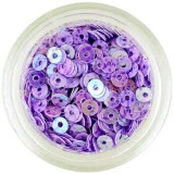 Decoraţiuni pentru unghii - paiete rotunde &icirc;n formă de disc, lila, INGINAILS