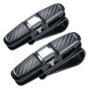 Set 2 Suporturi auto, pentru ochelari, din abs, Se fixeaza usor pe parasolarul masinii, Oem