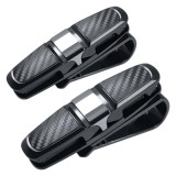 Set 2 Suporturi auto, pentru ochelari, din abs, Se fixeaza usor pe parasolarul masinii