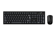 KIT wireless GENIUS, tastatura wireless 104 taste (slim) + mouse wireless 1000dpi, 3 butoane, black, &quot;KM-8101&quot;, SmartGenius app &quot;31340014400&quot; (timbru