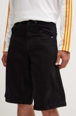 adidas Originals pantaloni scurti jeans barbati, culoarea negru, IS0217