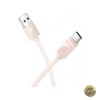 Cablu USB-A la Lightning Hoco X114, 1m, 18W, Roz - Incarcare Rapida, Date, Compatibil Apple