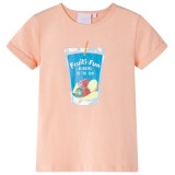 Tricou pentru copii, portocaliu deschis, 128, vidaXL