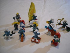 Strumfi, smurfs - 12 figurine medii strumf din cauciuc - set 1 foto