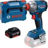Bosch GDX 18V-285 + GBA - Masina de insurubat cu impact patrat 1/2 inch si hexagon interior 1/4 inch 285 Nm M8-M18 valiza speciala + Acumulator Li-Ion