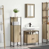 Cumpara ieftin Set de mobilier pentru baie 3 buc. Maro 33 x 33 x 120,5 cm