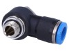 Conector Push-In Festo 90 Grade 8mm pentru Aer Comprimat si Vacuum - PBT, G 1/8, Cod 186140 QSLV-G1/8-8