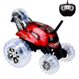 Stunt Jeep cu elecomanda, Cu lumini, Rosu, 19 x 15 x 17 cm, 6 ani+