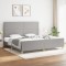 vidaXL Cadru de pat fără saltea, gri deschis, 200x200 cm, textil 3125000