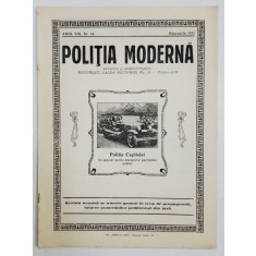 POLITIA MODERNA , REVISTA LUNARA DE SPECIALITATE , LITERATURA SI STIINTA , ANUL VIII , NR.84, FEBRUARIE , 1933