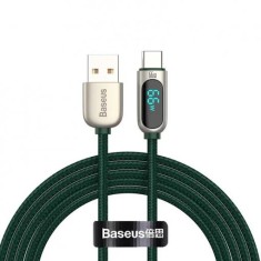 CABLU alimentare si date Baseus Display, Fast Charging Data Cable pt. smartphone, USB la USB Type-C 66W, 1m, verde &quot;CASX020006&quot; (timbru verde 0.08 lei