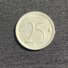 Moneda 25 centimes 1966 Belgia