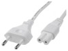 Cablu Alimentare Alb 1.8m 2x0.75mm2 IEC C7 - CEE 7/16