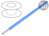 Cablu HookUp Wire litat Cu 28AWG PTFE albastru 30.5m
