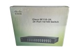 Switch Cisco SF110-24 24x100Mb RJ45 PSU Urechi rack Fără management Nou