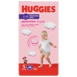 Scutece chilotel Huggies Mega pack 5, Girl, 12-17 kg, 48 buc