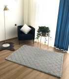 Cumpara ieftin Covor Premium Belgian Model LOP Grofat 076, Marime 50 x 80 cm, Gri, Inaltime Fir 23 mm, Antiderapant, Antialergic, Poliester, Living, Dormitor, Sufrag