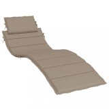Cumpara ieftin Perna de sezlong, gri taupe, 186x58x4 cm, textil oxford