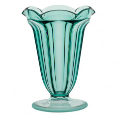 Pahar cu picior pentru inghetata,plastic,verde menta,360 ml