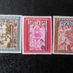 Andorra Franceza-Picturi religiose,arta-serie completa,nestampialte MNH