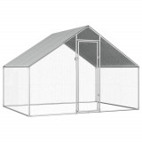 Gossi cotet de pasari pentru exterior, 2,75x2x1,92 m, otel galvanizat