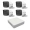 Sistem supraveghere 4 camere Hikvision 2MP 2.8mm IR 30m, DVR 4 canale 1080N audio integrat SafetyGuard Surveillance