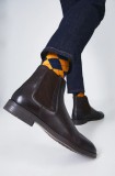 Medicine pantofi de piele barbati, culoarea maro