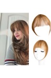 Extensii de păr cu șuvițe de tip clip-in, 100% păr uman pentru femei, perucă cu șuvițe curbate pentru uz zilnic, șuvițe franțuzești maro deschis