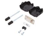 D-Sub 9-Pin Mufă Mamă pentru Cablu Albă Kit Complet