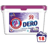 Detergent de rufe capsule Dero 2in1 Levantica si Iasomie, 18 spalari, Universal