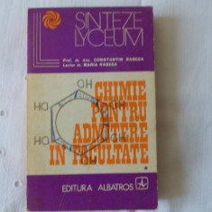 Chimie pentru admitere in facultate vol.1-2 Constantin si Maria Rebegea 1973