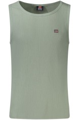Norway Tricou fara maneci barbati, cu mini logo brodat, Regular fit, Verde foto