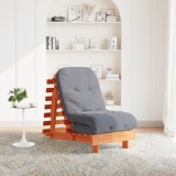 Cumpara ieftin Canapea futon cu saltea, maro, 60x206x11 cm, lemn masiv de pin