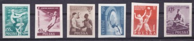 TSV % - 1955 MICHEL 934-939 POLONIA, NEDANTELAT MNH/** LUX foto